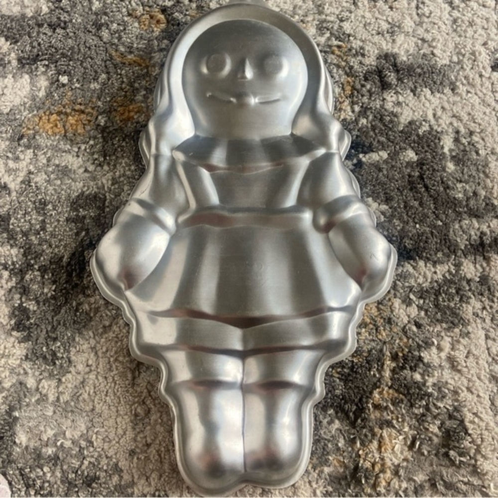 Wilton Raggedy Ann Cake Pan Mold Tin Birthday Freckles Pigtails Kids VTG 70s